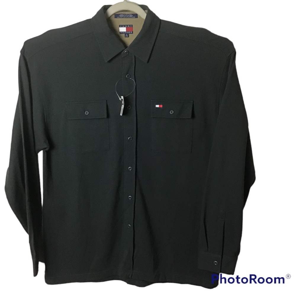 Tommy Hilfiger blue long sleeve button up shirt. XL